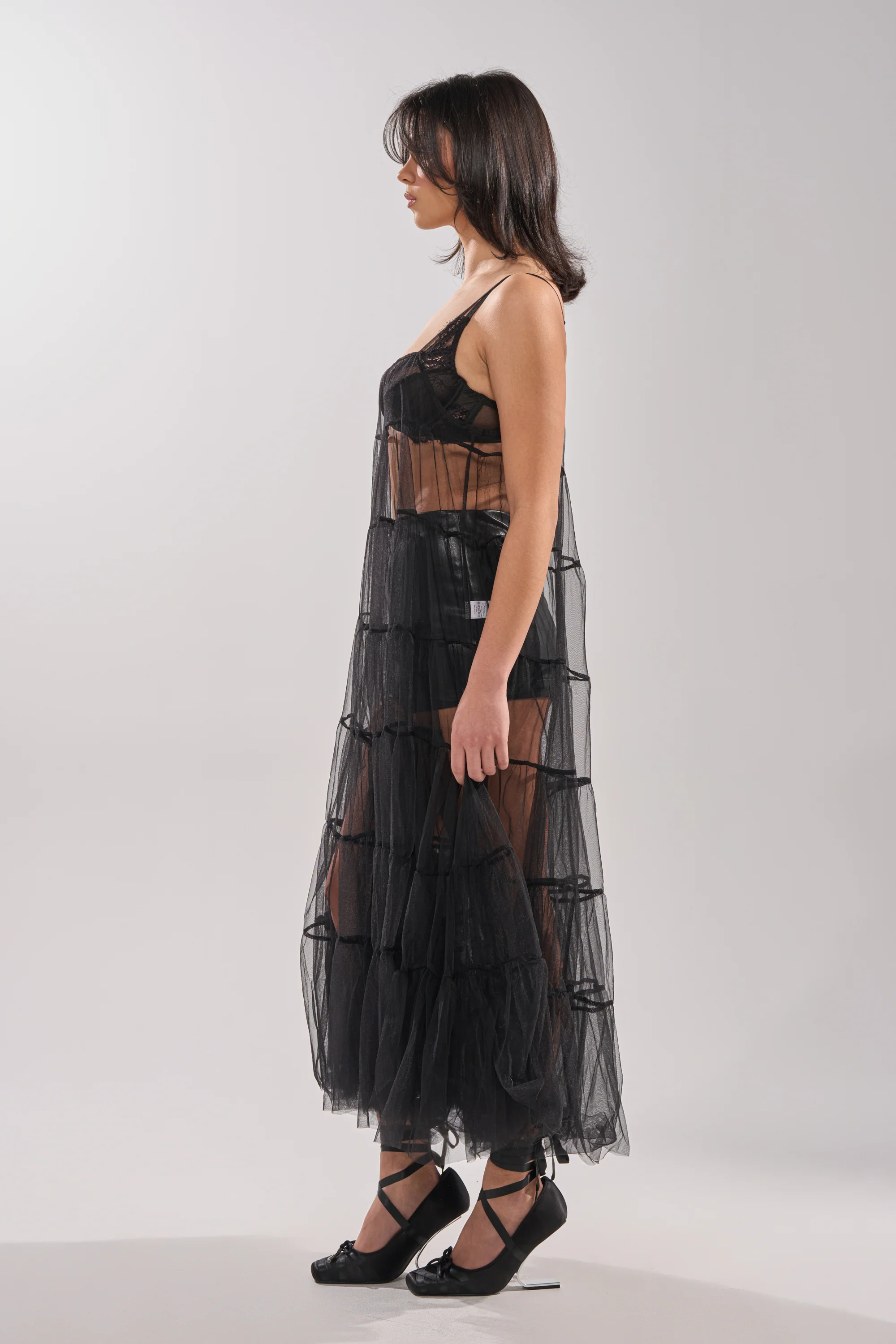 PERFECT FOR LAYERING TULLE MAXI DRESS - Image 4