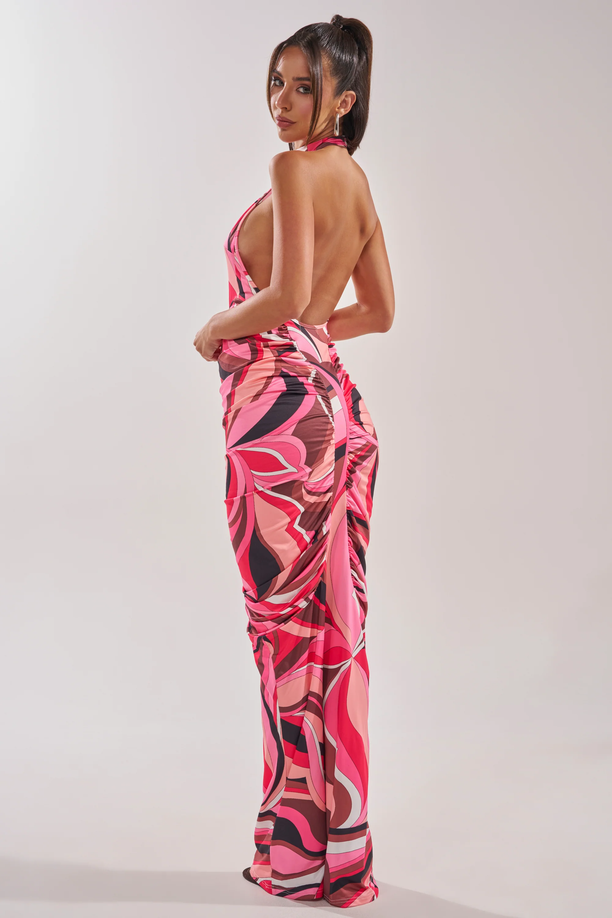 PERFECTLY EXTRA HIGH NECK PRINTED MAXI DRESS - Image 2