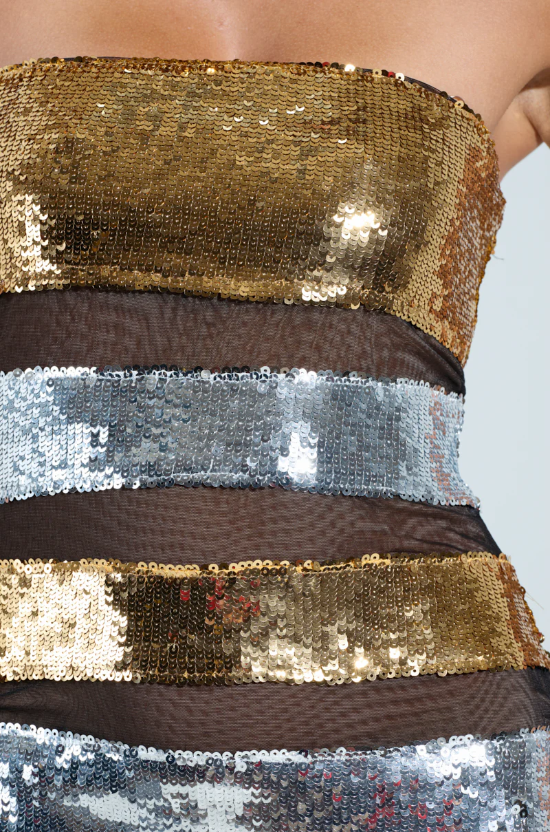 PHOEBE LAYERED SEQUIN MAXI DRESS - Image 5