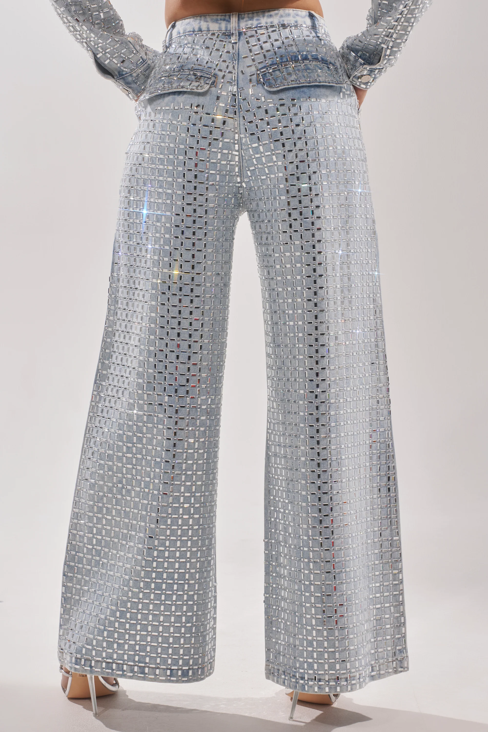 PICK N CHOOSE RHINESTONE WIDE LEG DENIM - Image 5