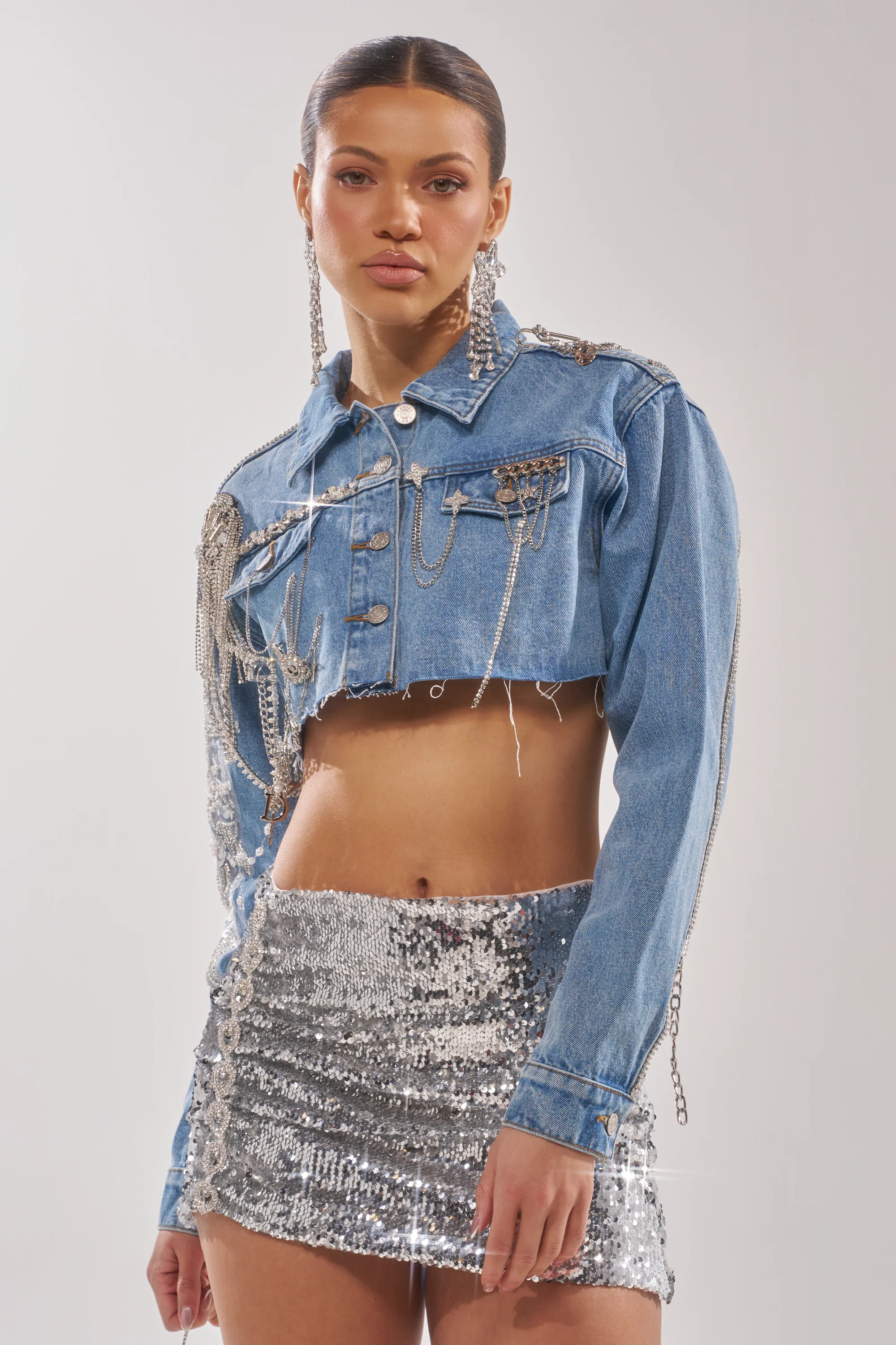 PIPER EMBELLISHED DENIM JACKET - Image 5