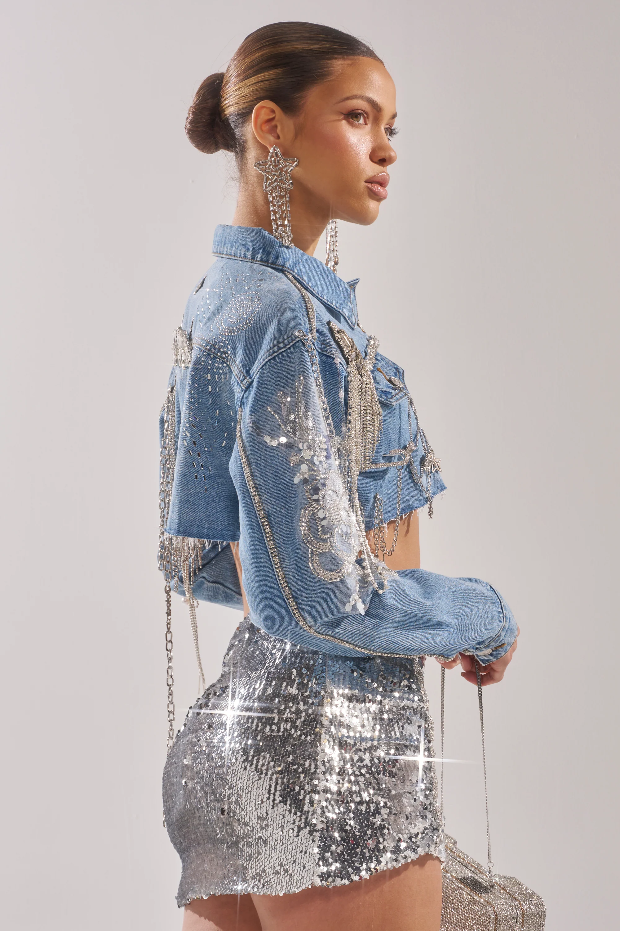 PIPER EMBELLISHED DENIM JACKET - Image 8