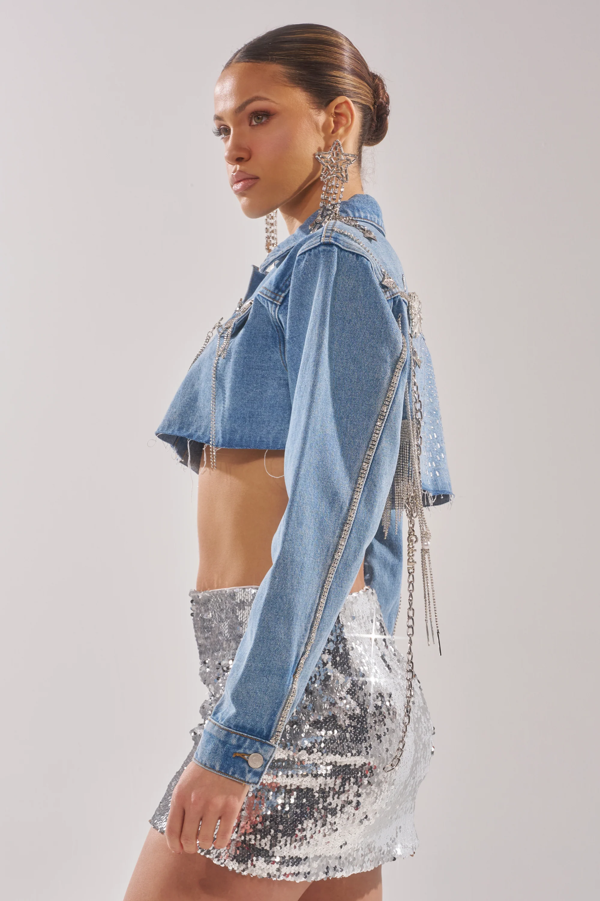 PIPER EMBELLISHED DENIM JACKET - Image 9