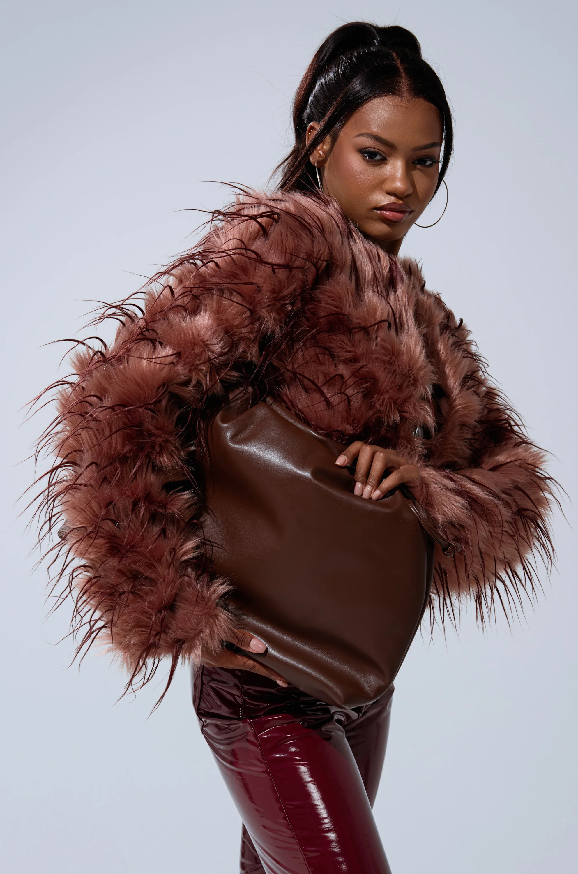 PIPER TEXTURED FAUX FUR COAT - Image 7