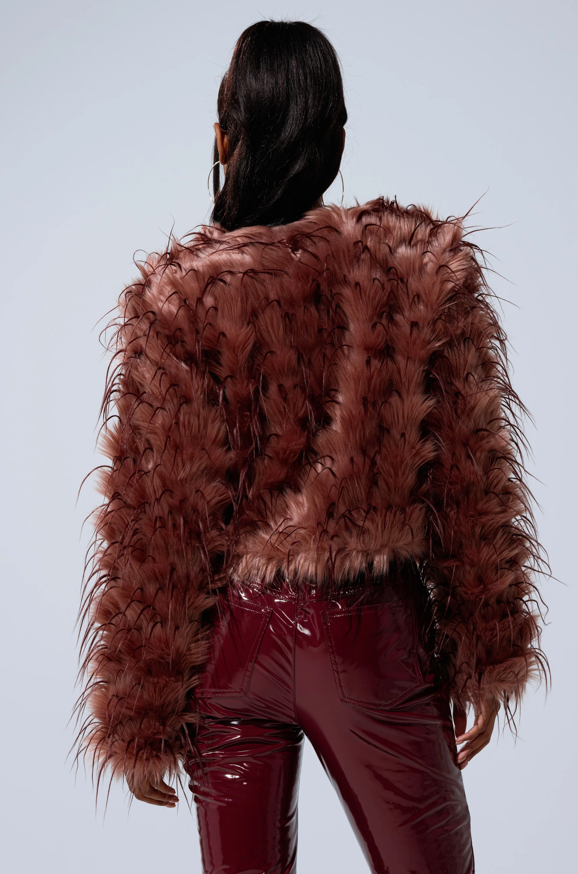 PIPER TEXTURED FAUX FUR COAT - Image 9