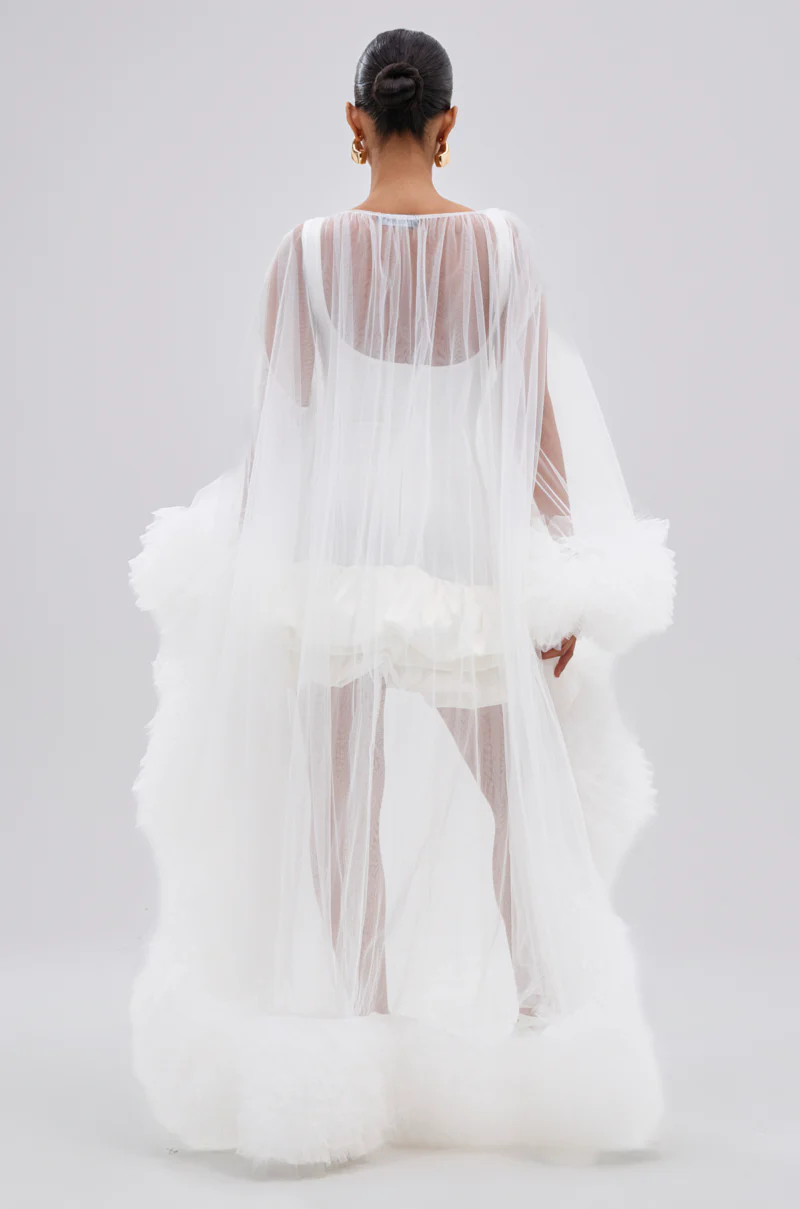 PIPER SOFT TULLE BLOUSE IN WHITE - Image 10