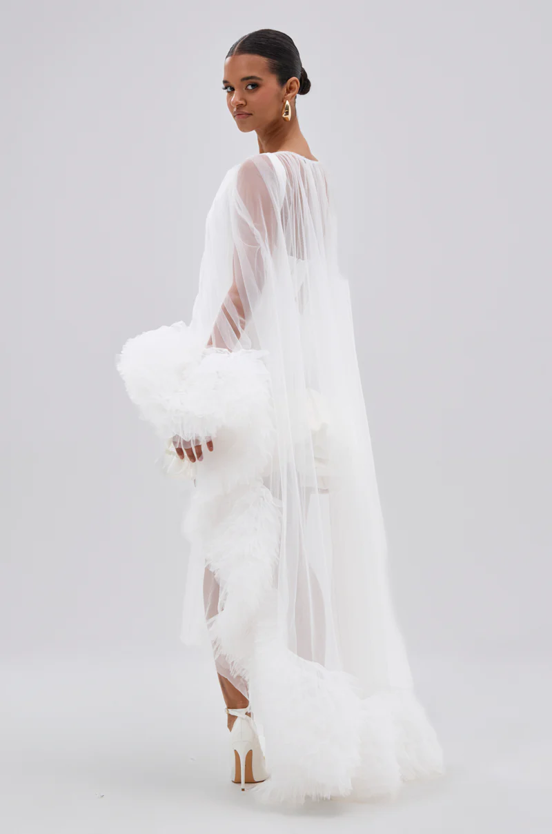 PIPER SOFT TULLE BLOUSE IN WHITE - Image 5