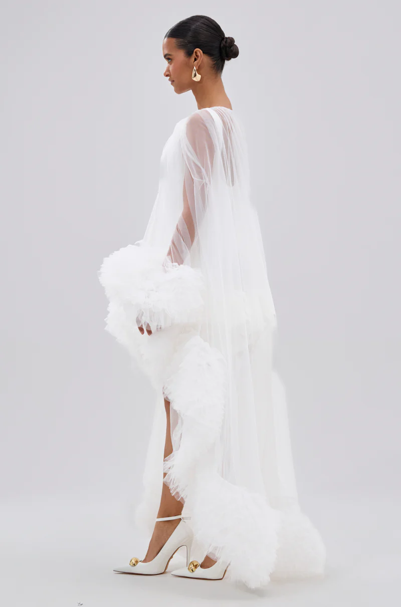 PIPER SOFT TULLE BLOUSE IN WHITE - Image 9