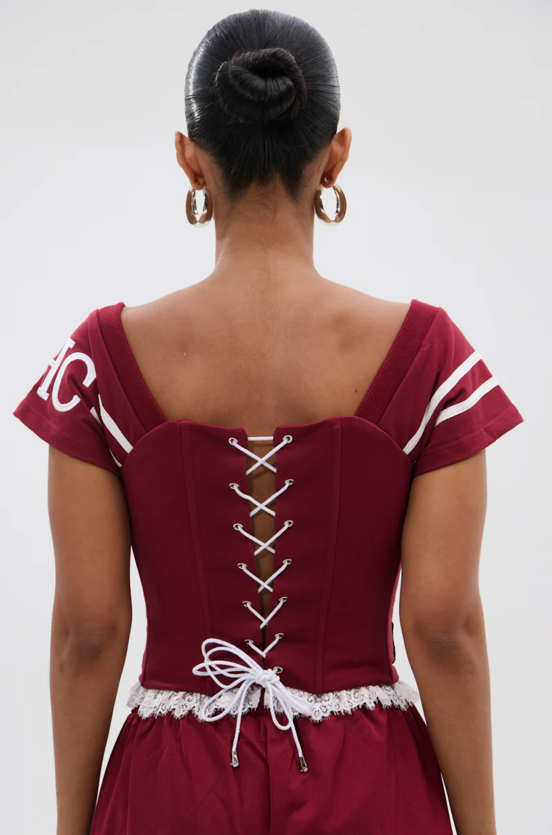 PLAY TIME IS OVER FRONT ZIP CORSET TOP - Image 5