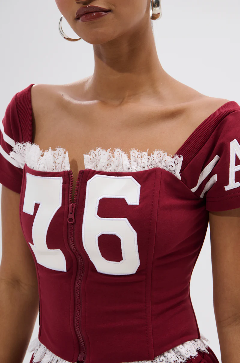 PLAY TIME IS OVER FRONT ZIP CORSET TOP - Image 8