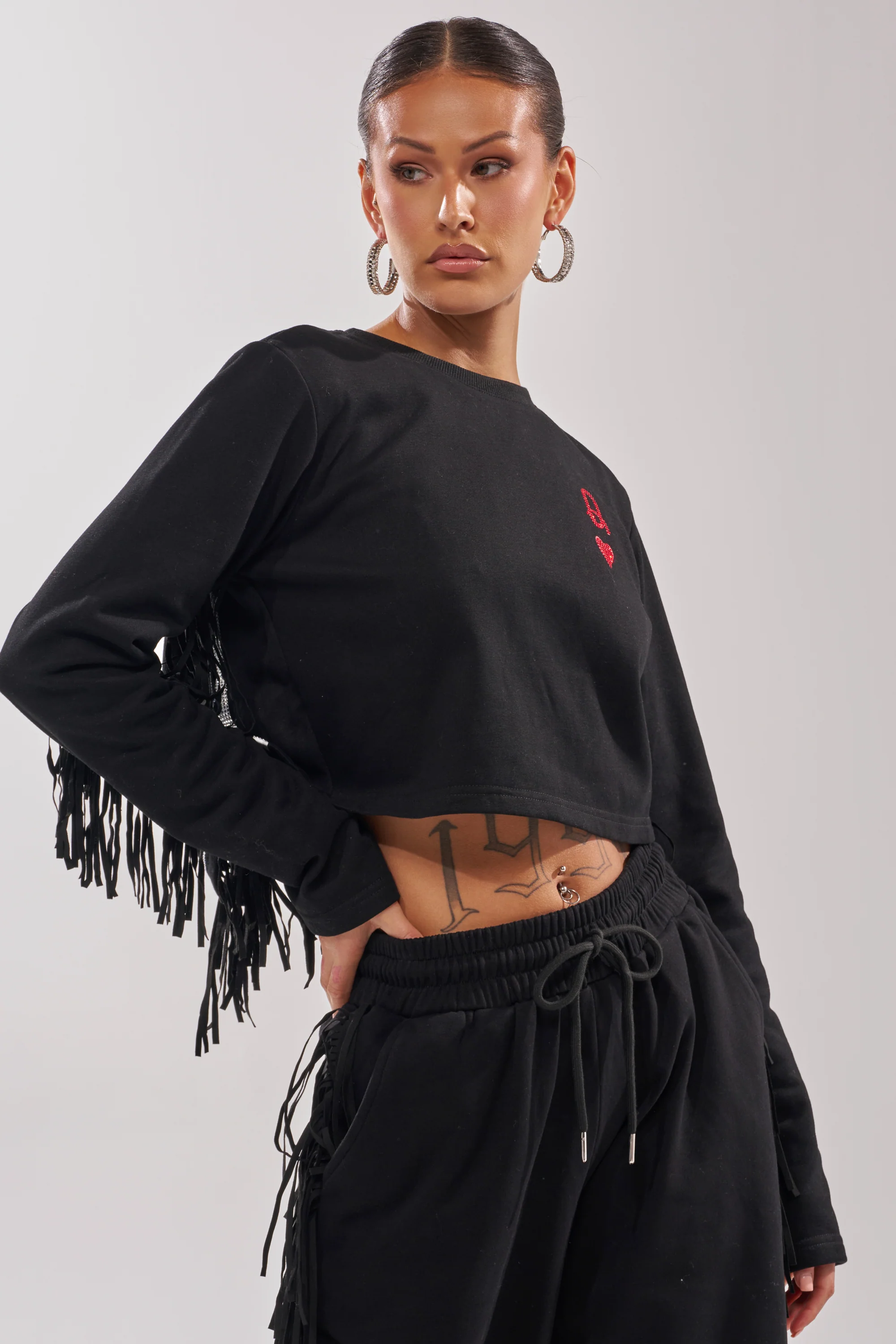PLAYING CARDS CROP SWEATSHIRT - Image 2