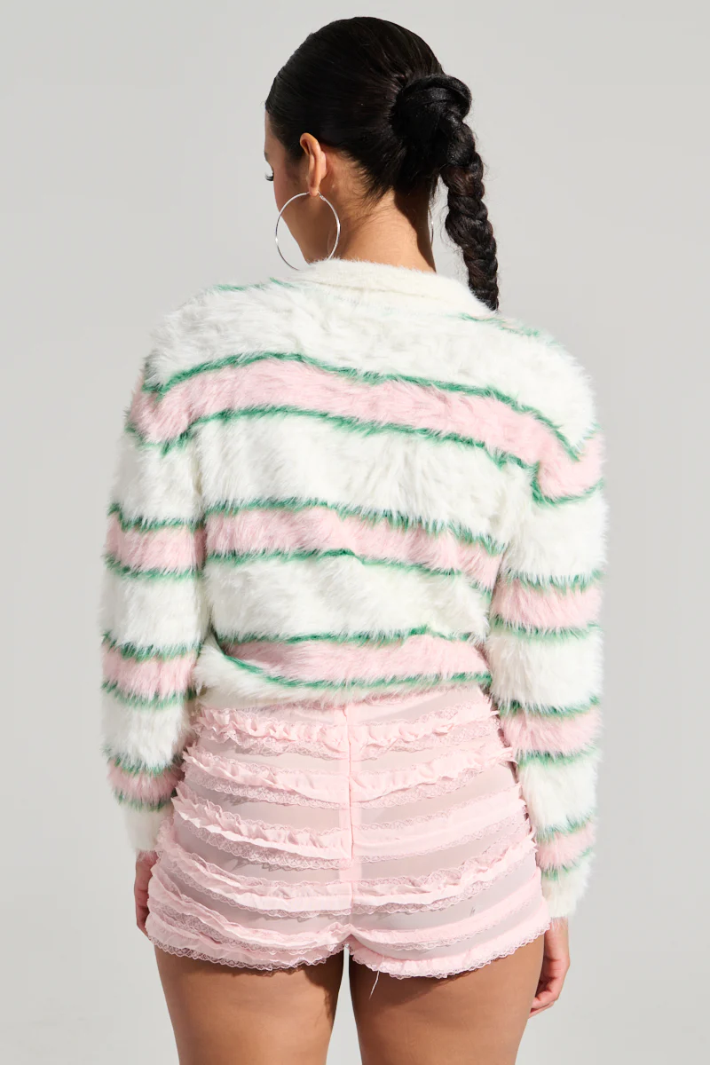 POLO PRINCESS STRIPED CROPPED SWEATER - Image 3