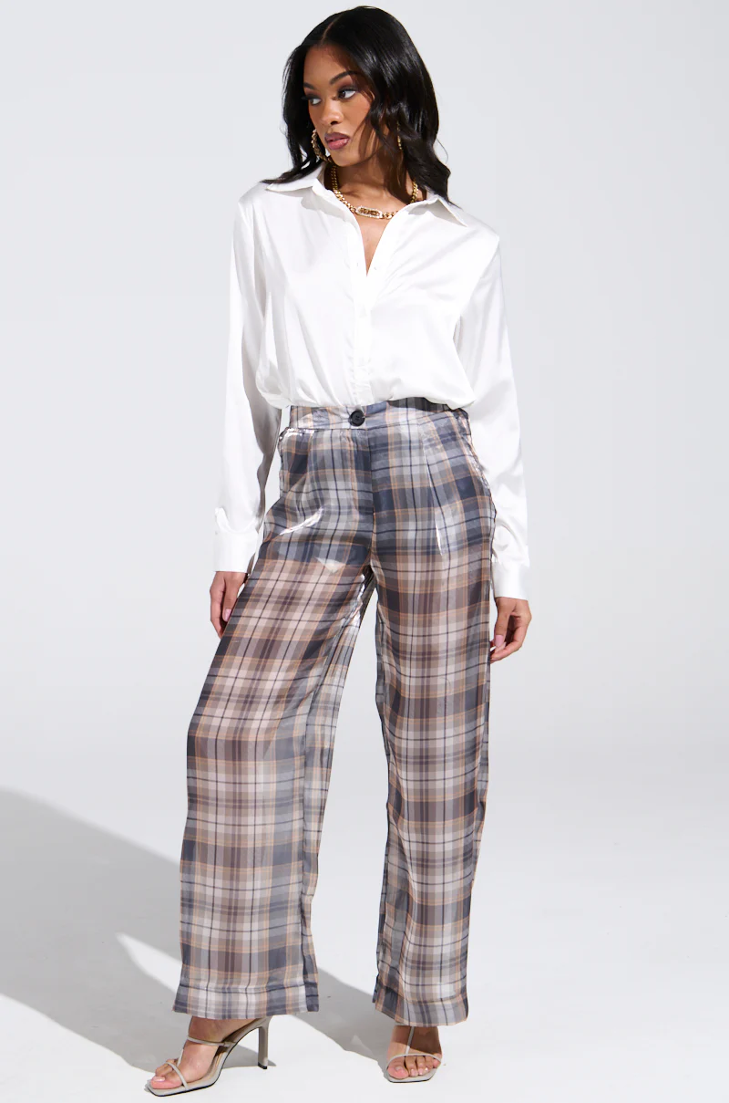 PLAID ABOUT YOU SHEER PANT - Image 10
