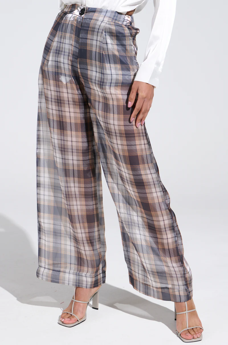 PLAID ABOUT YOU SHEER PANT - Image 3