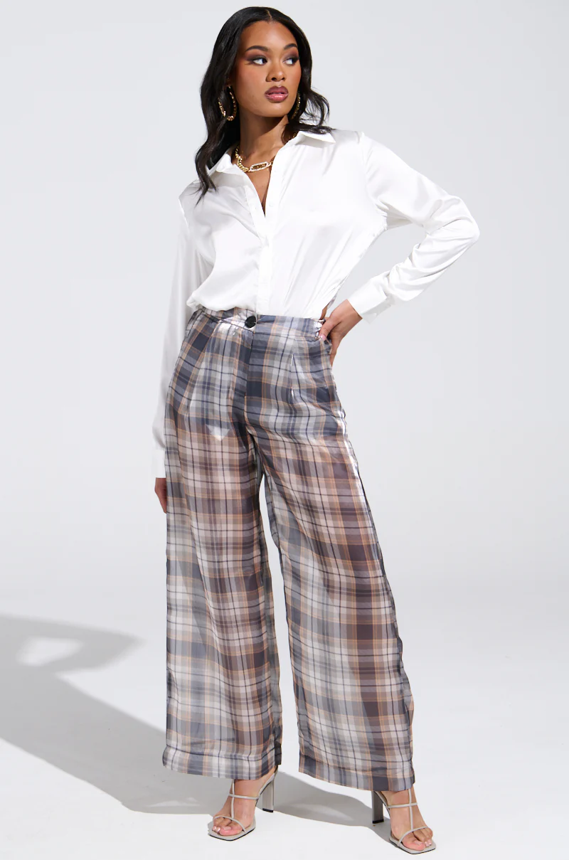 PLAID ABOUT YOU SHEER PANT - Image 6