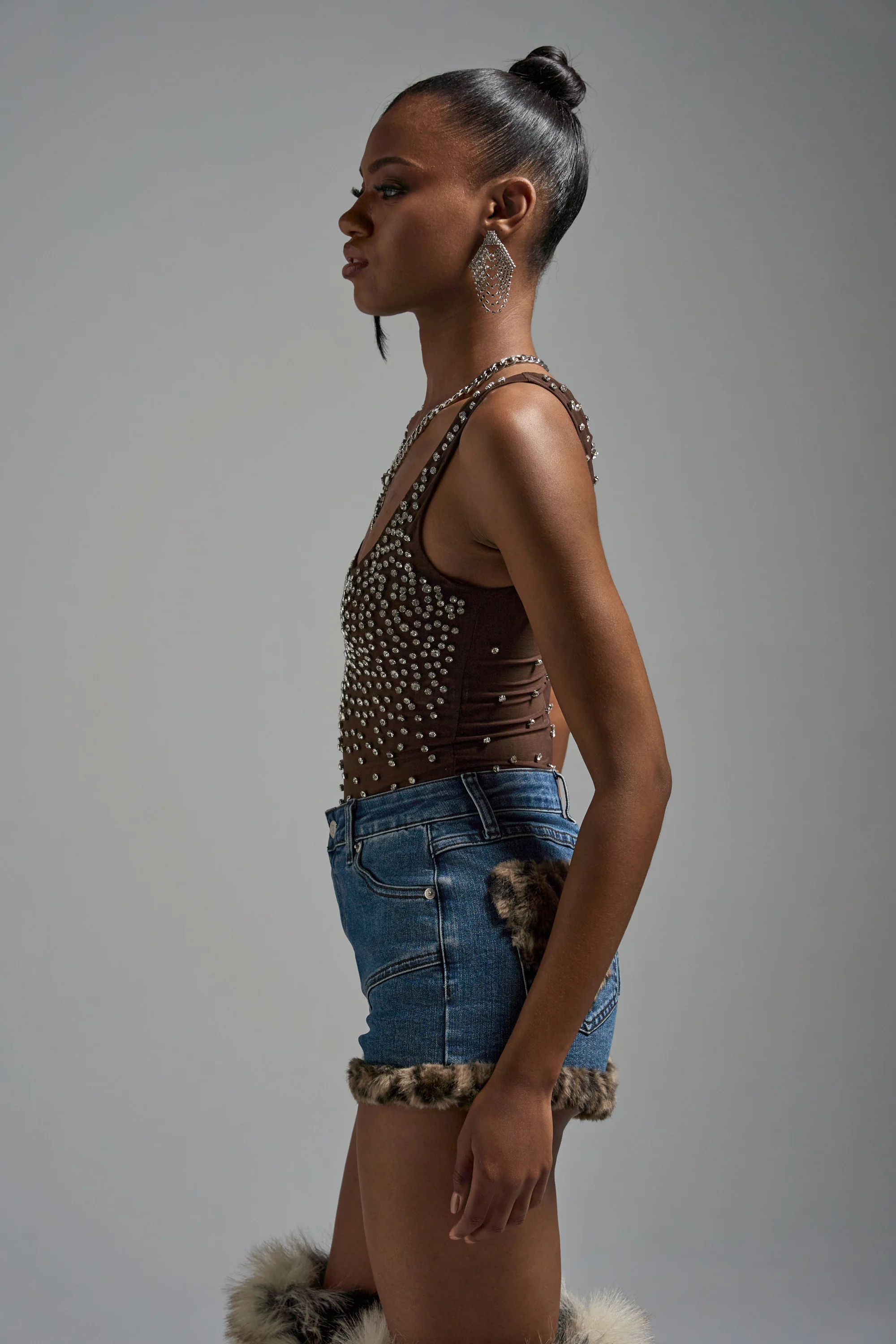 POP IT OFF QUEEN RHINESTONE BODYSUIT - Image 6