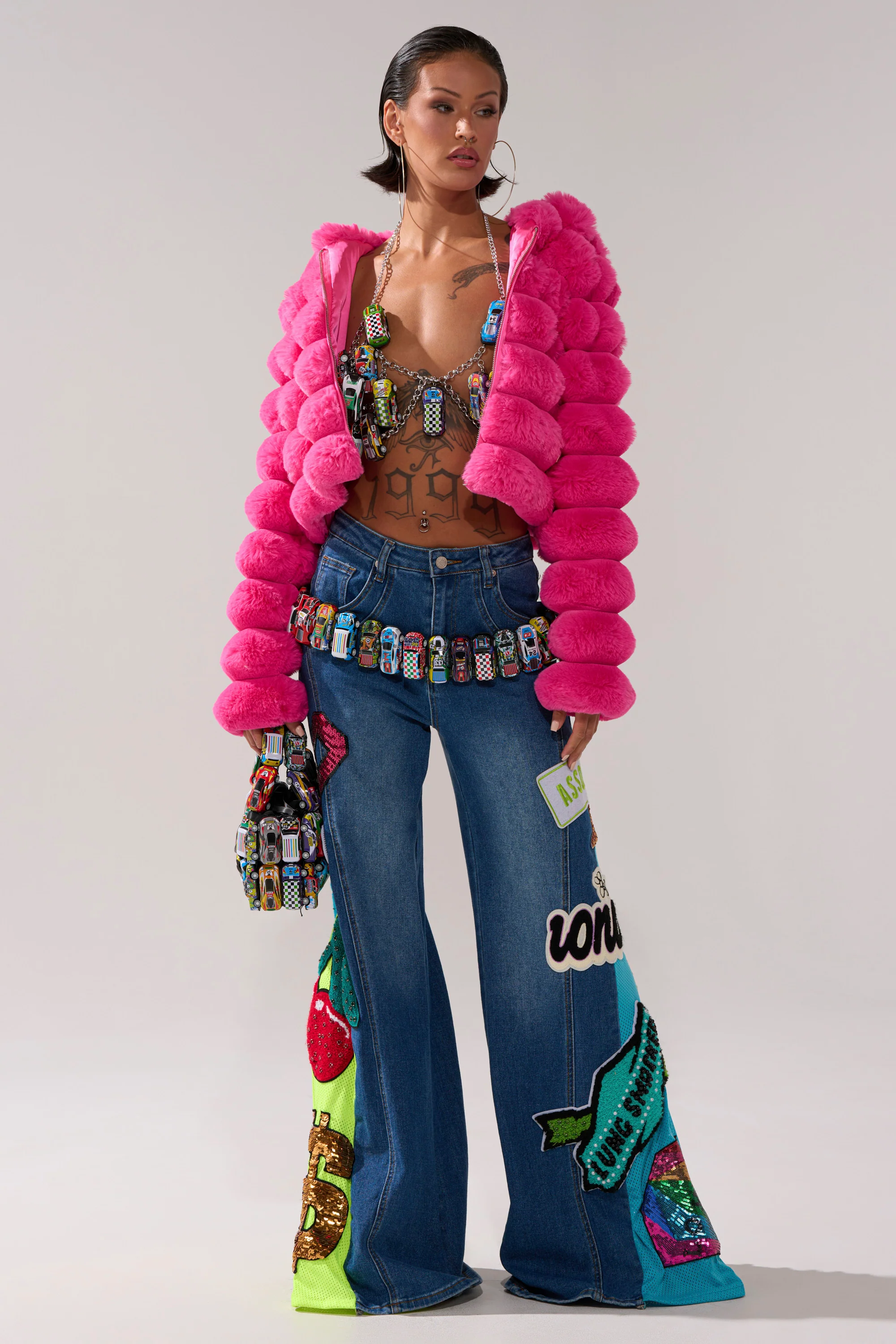 POPCORN FAUX FUR IN PINK - Image 10
