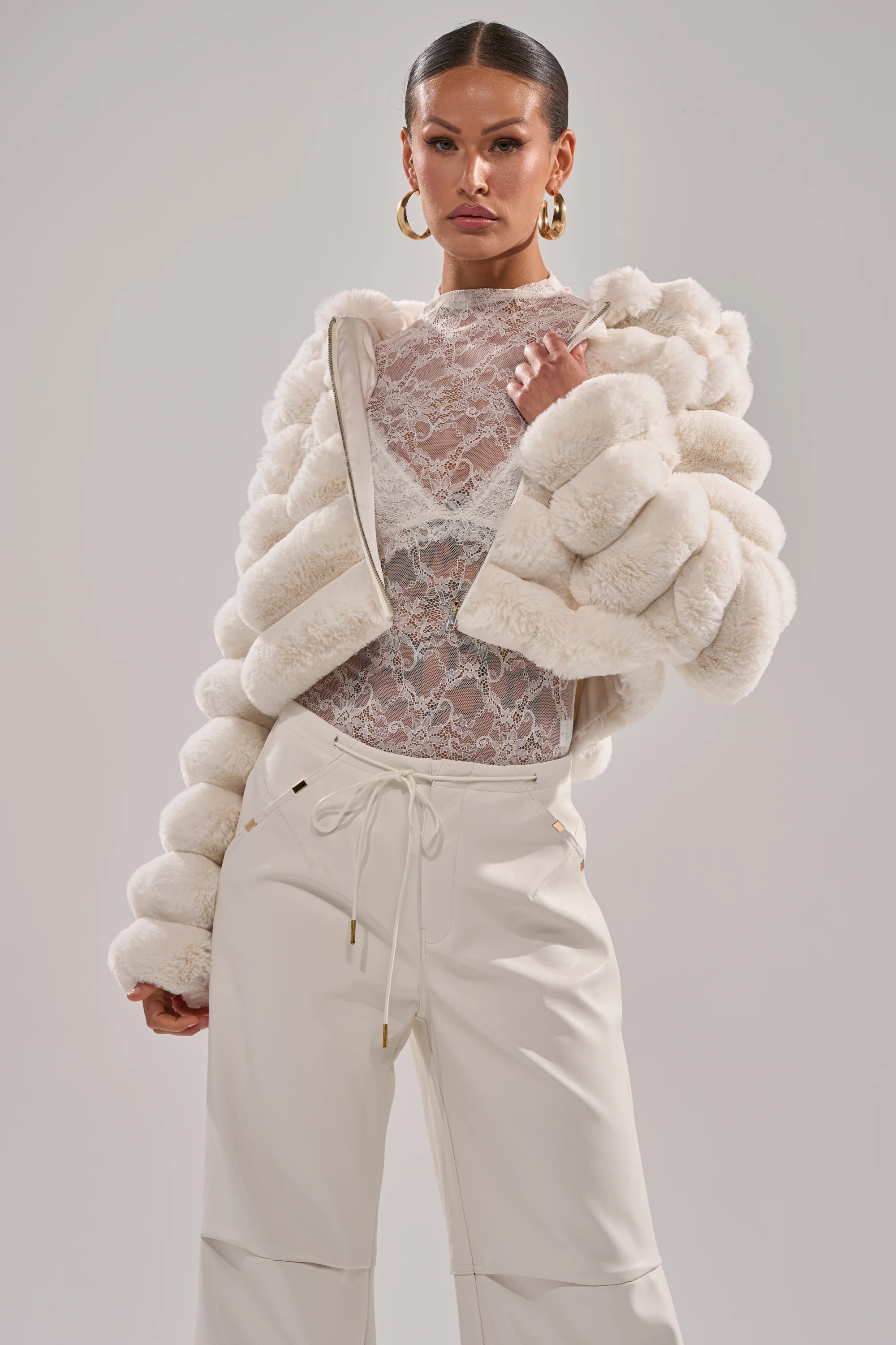 POPCORN FAUX FUR IN WHITE - Image 5