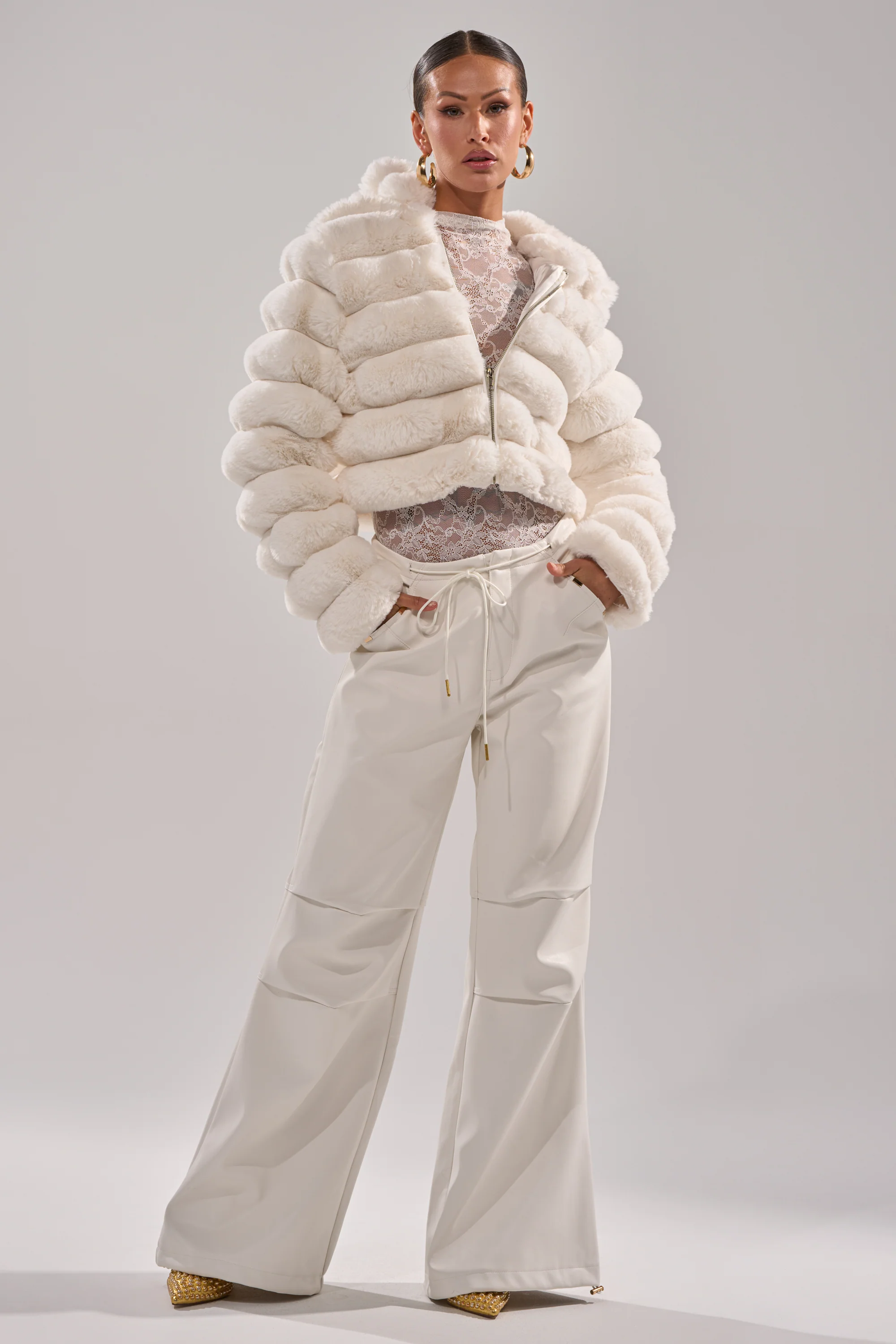 POPCORN FAUX FUR IN WHITE - Image 9