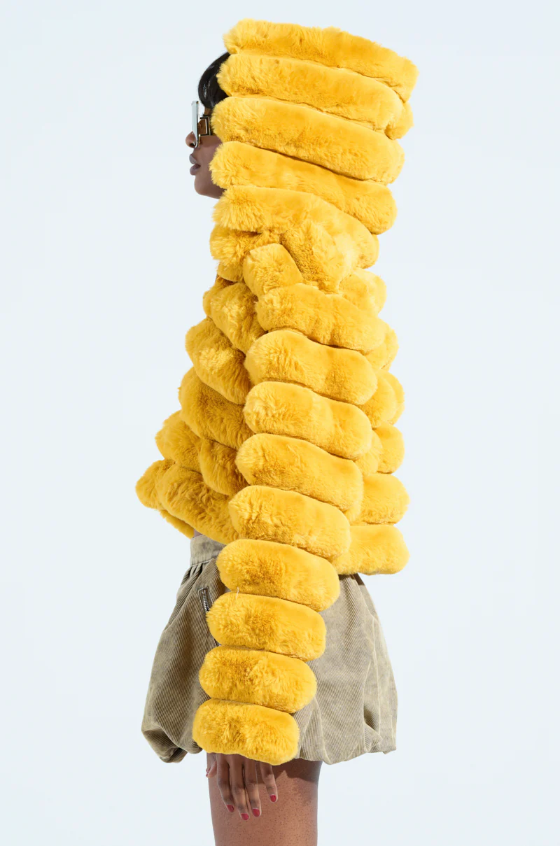 POPCORN FAUX FUR IN YELLOW - Image 3