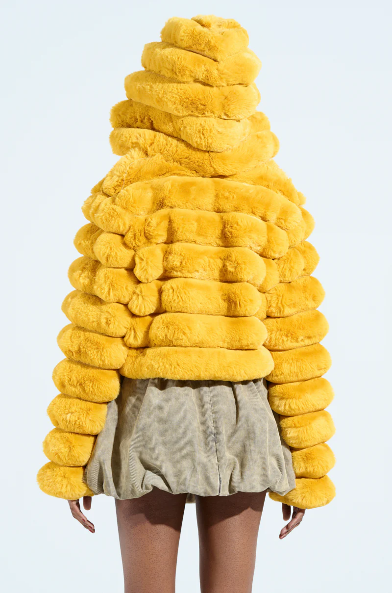 POPCORN FAUX FUR IN YELLOW - Image 4