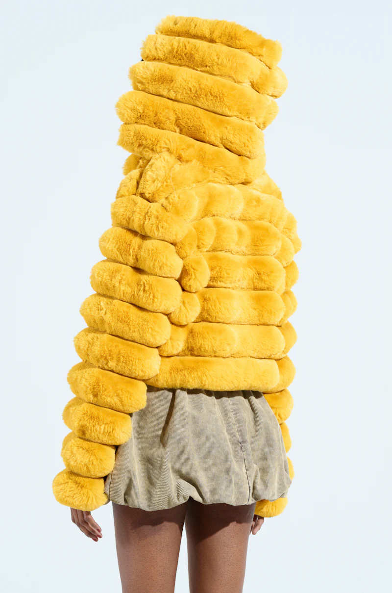 POPCORN FAUX FUR IN YELLOW - Image 5