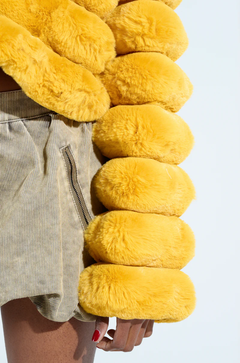 POPCORN FAUX FUR IN YELLOW - Image 7