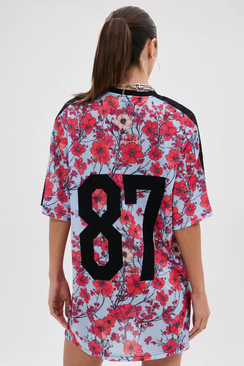 POPPIN POPPIES LACE JERSEY DRESS - Image 8