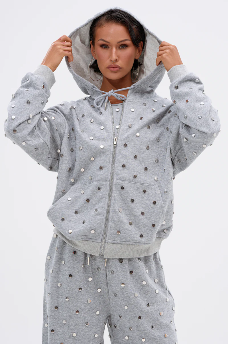 POPPING OFF ZIP UP SWEATSHIRT