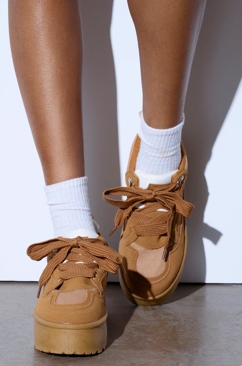 POPULARITY CHESTNUT FLATFORM SNEAKER - Image 7