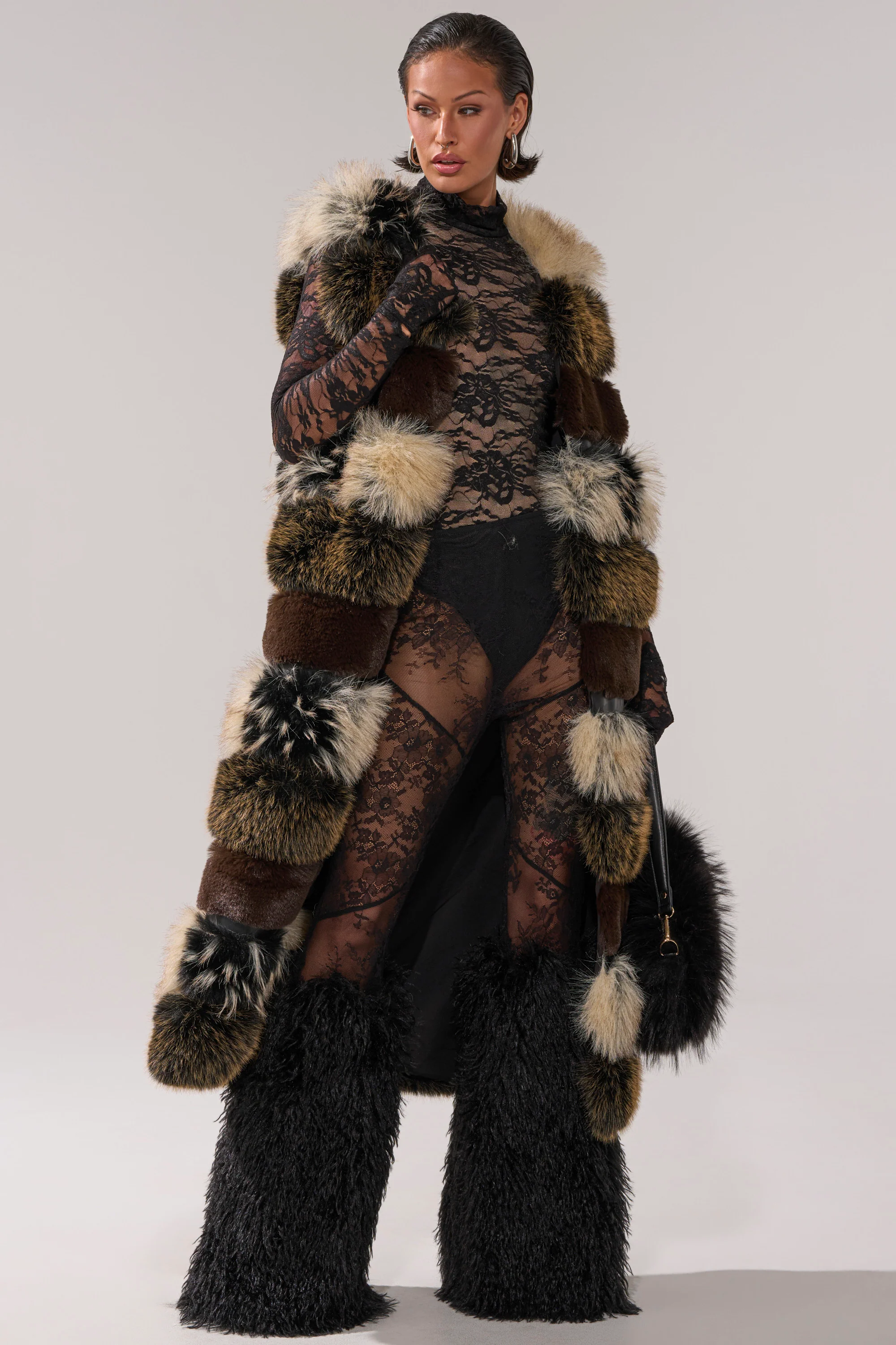 PORTIA PANELED FUR VEST - Image 4