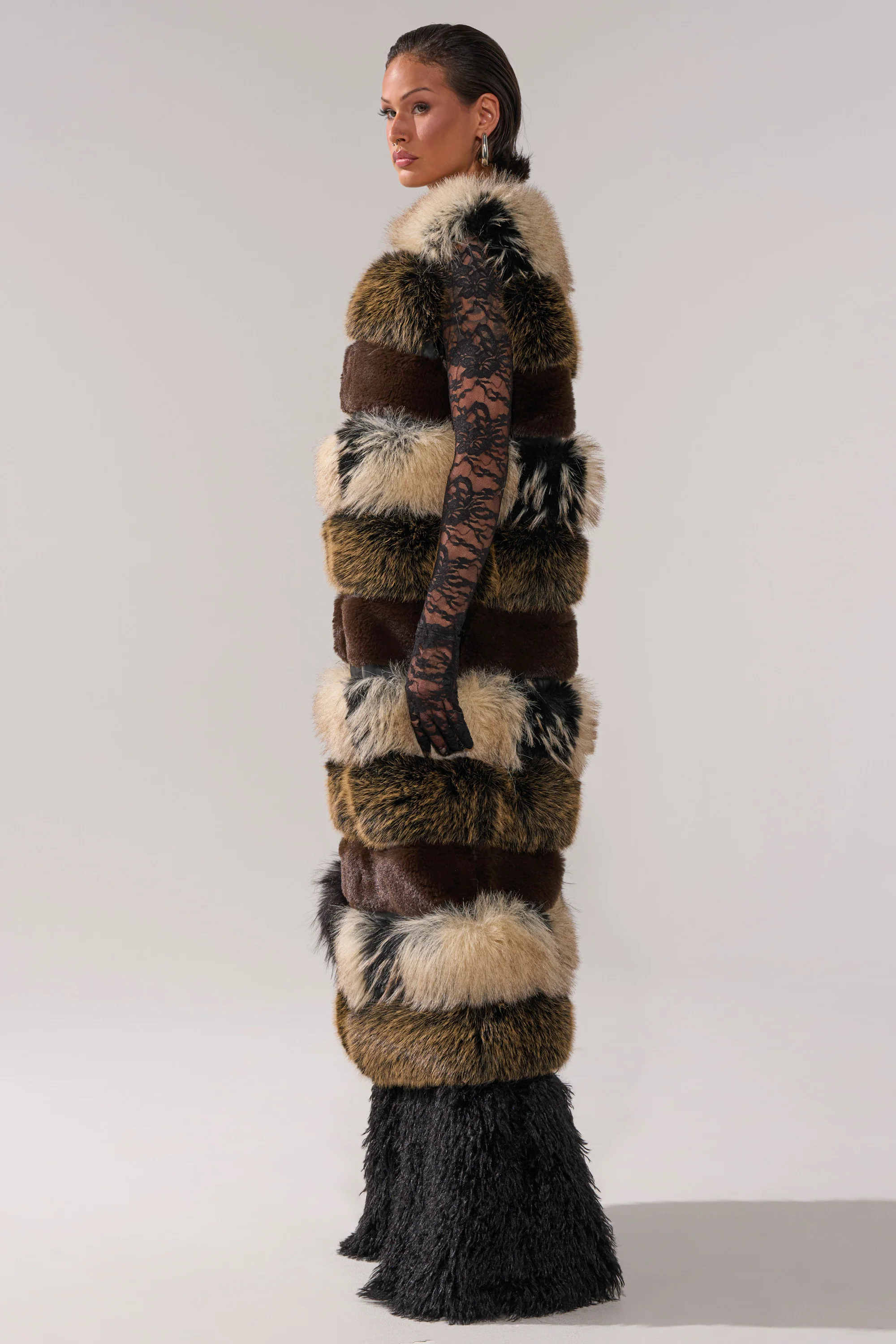 PORTIA PANELED FUR VEST - Image 6