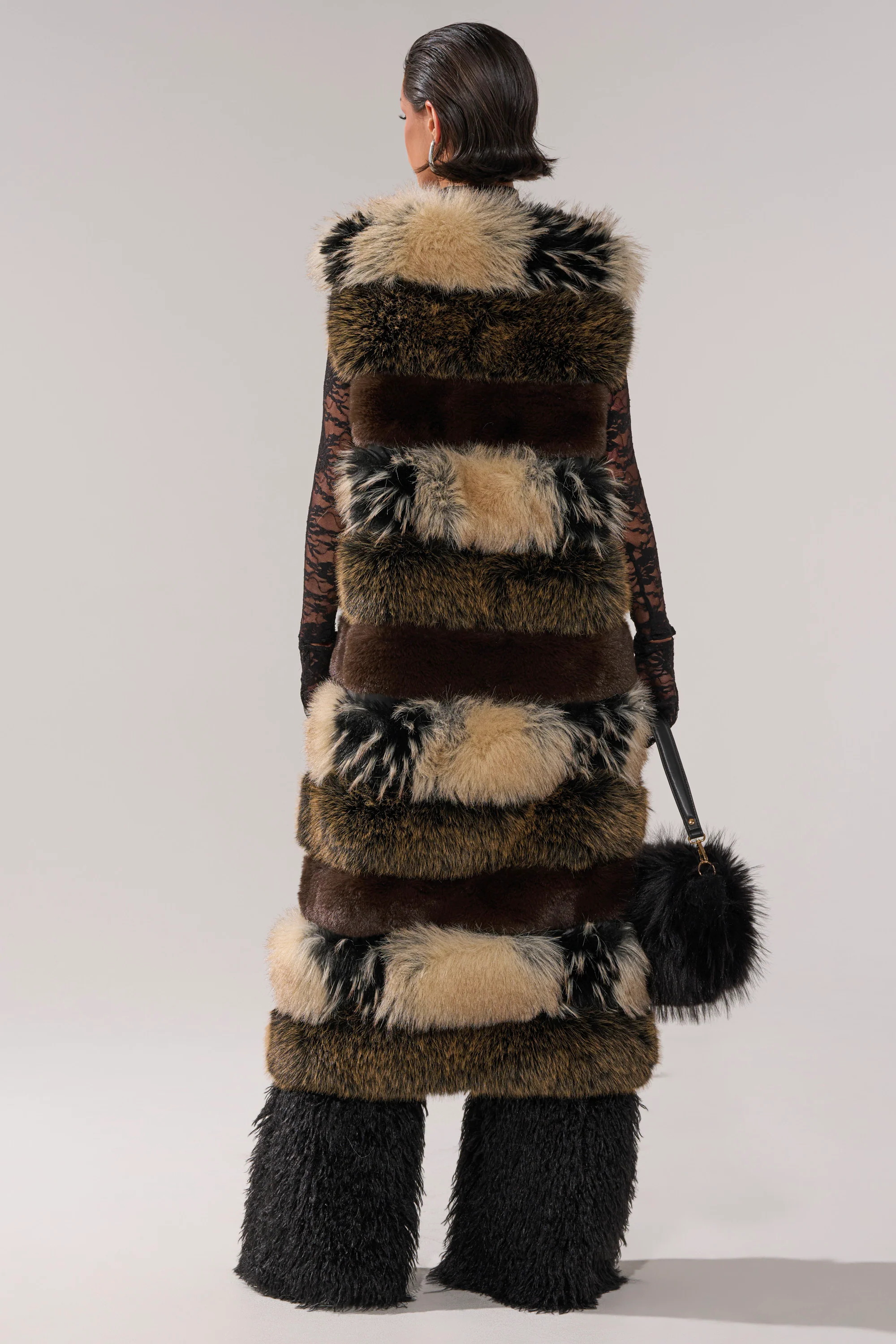 PORTIA PANELED FUR VEST - Image 7