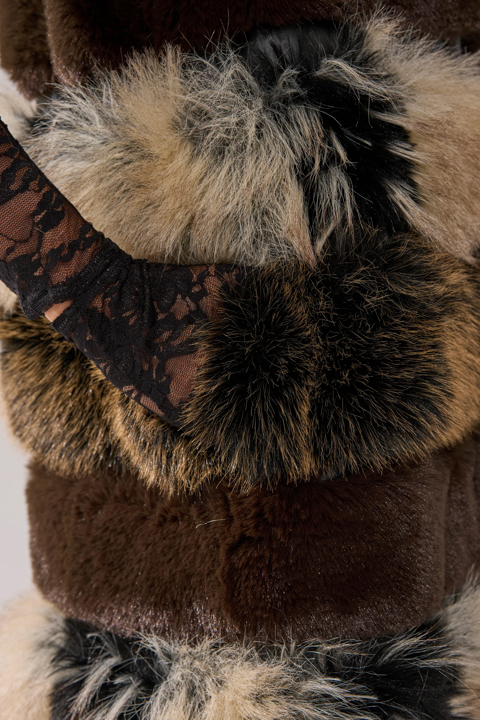 PORTIA PANELED FUR VEST - Image 9