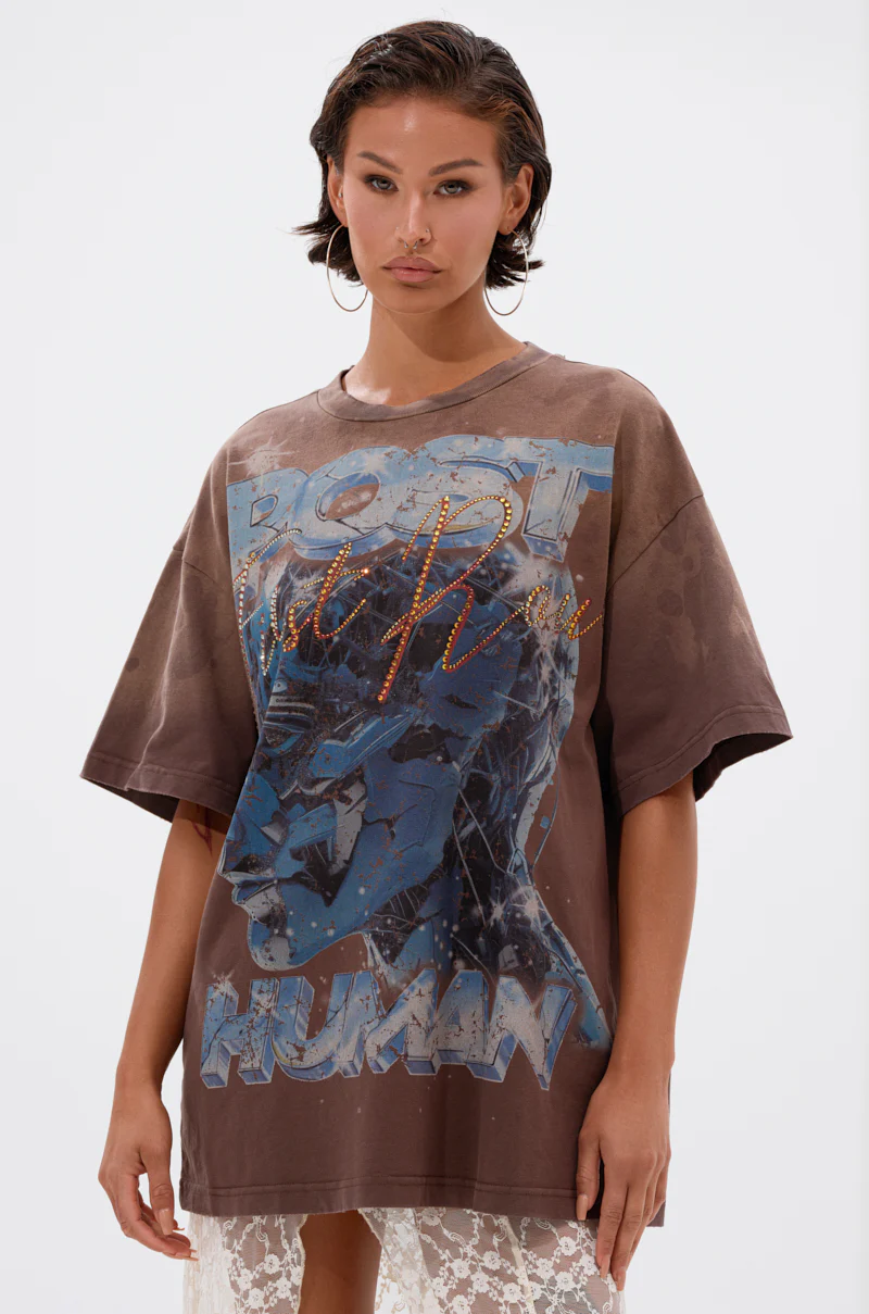 POST HUMAN OVERSIZED GRAPHIC TEE - Image 2