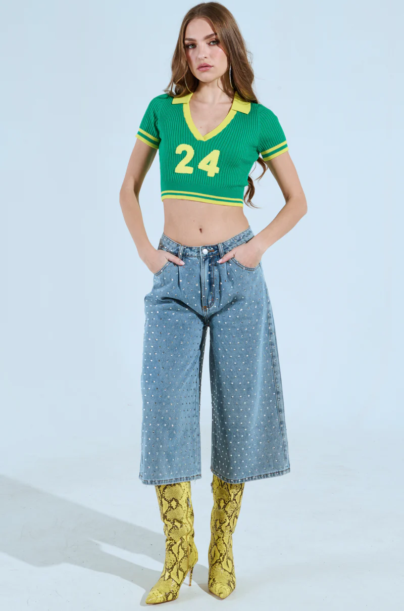 PRETTY ELITE CROPPED COLLARED SWEATER - Image 6