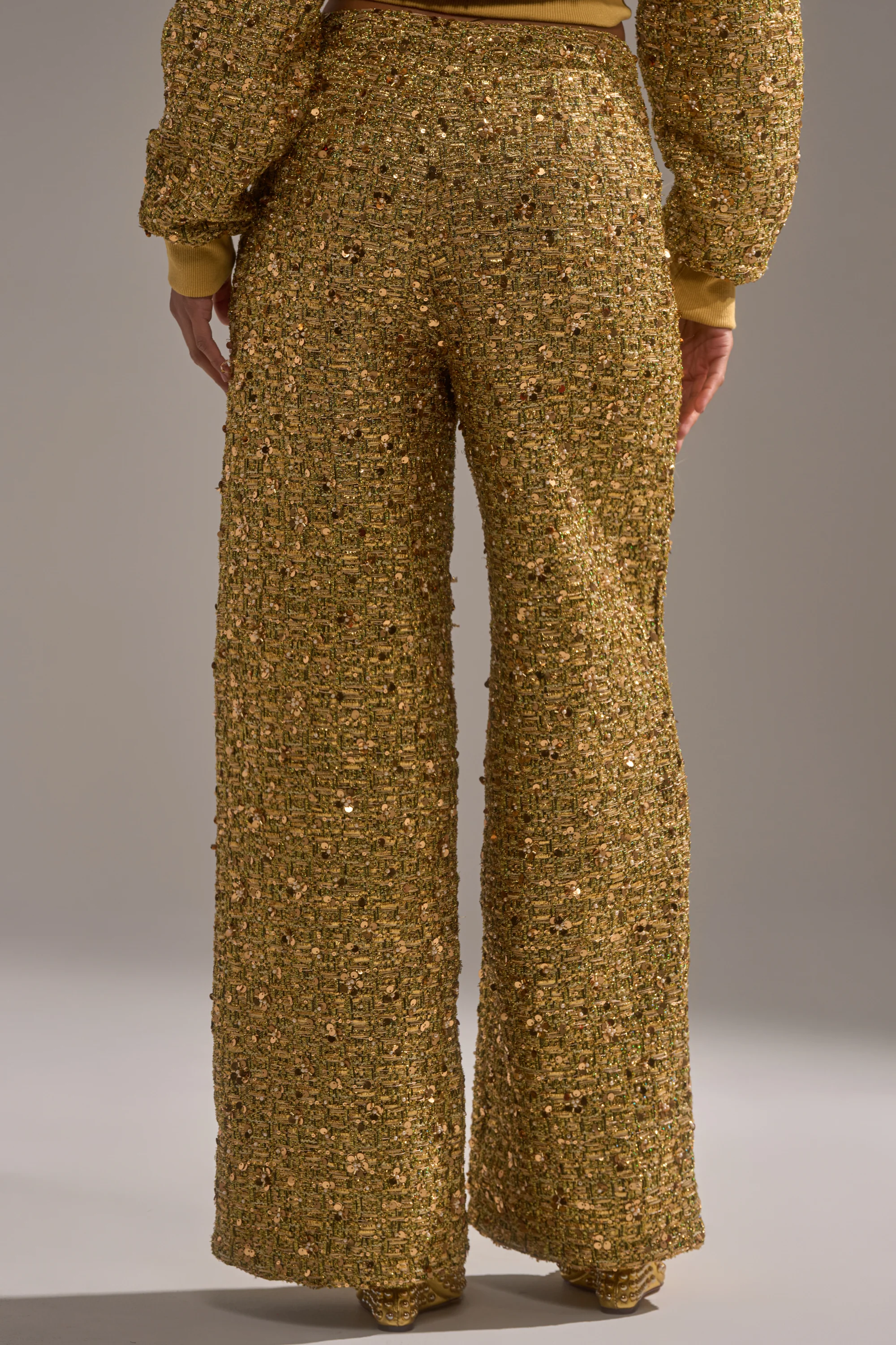 PRETTY IN GOLD STRAIGHT LEG PANT - Image 5