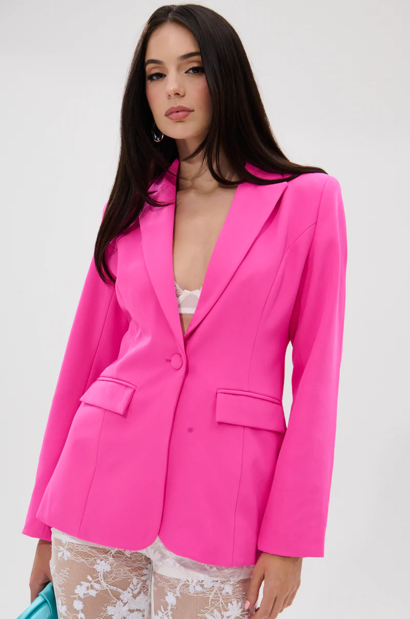 PRETTY IN PINK FITTED BLAZER - Image 2