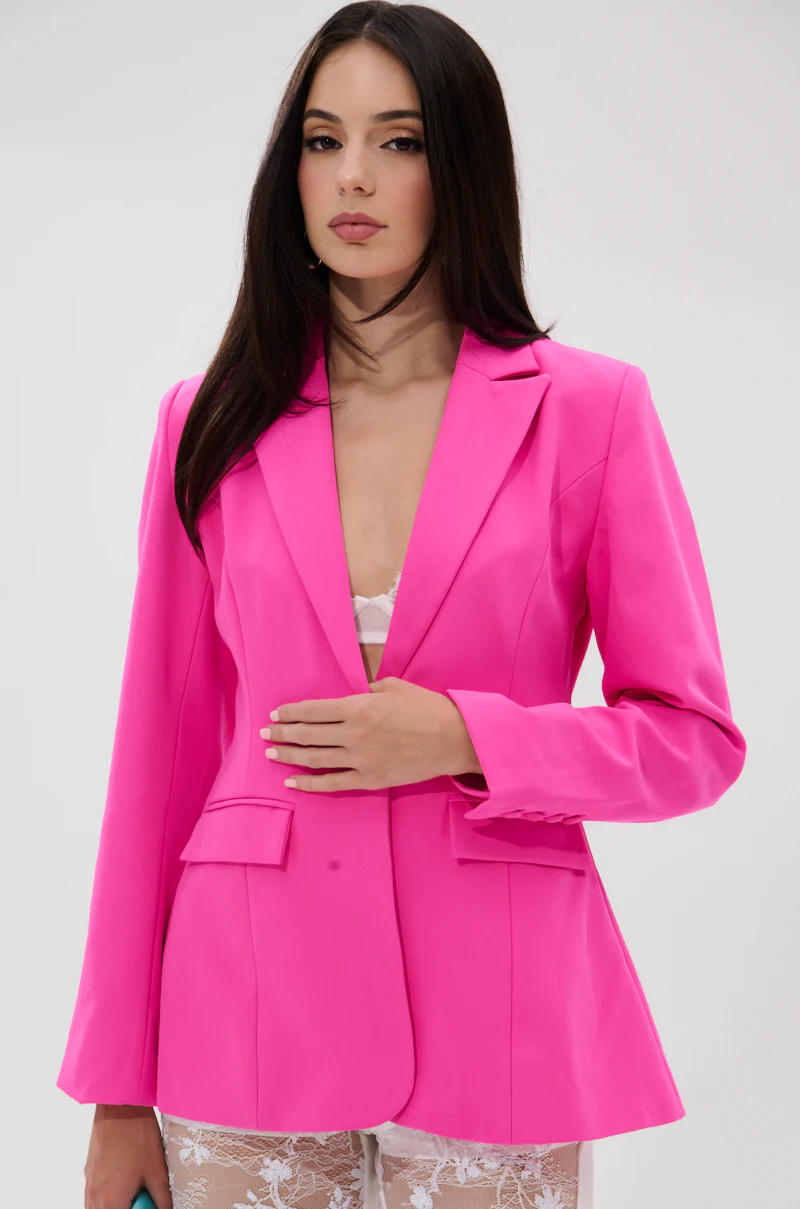 PRETTY IN PINK FITTED BLAZER - Image 3