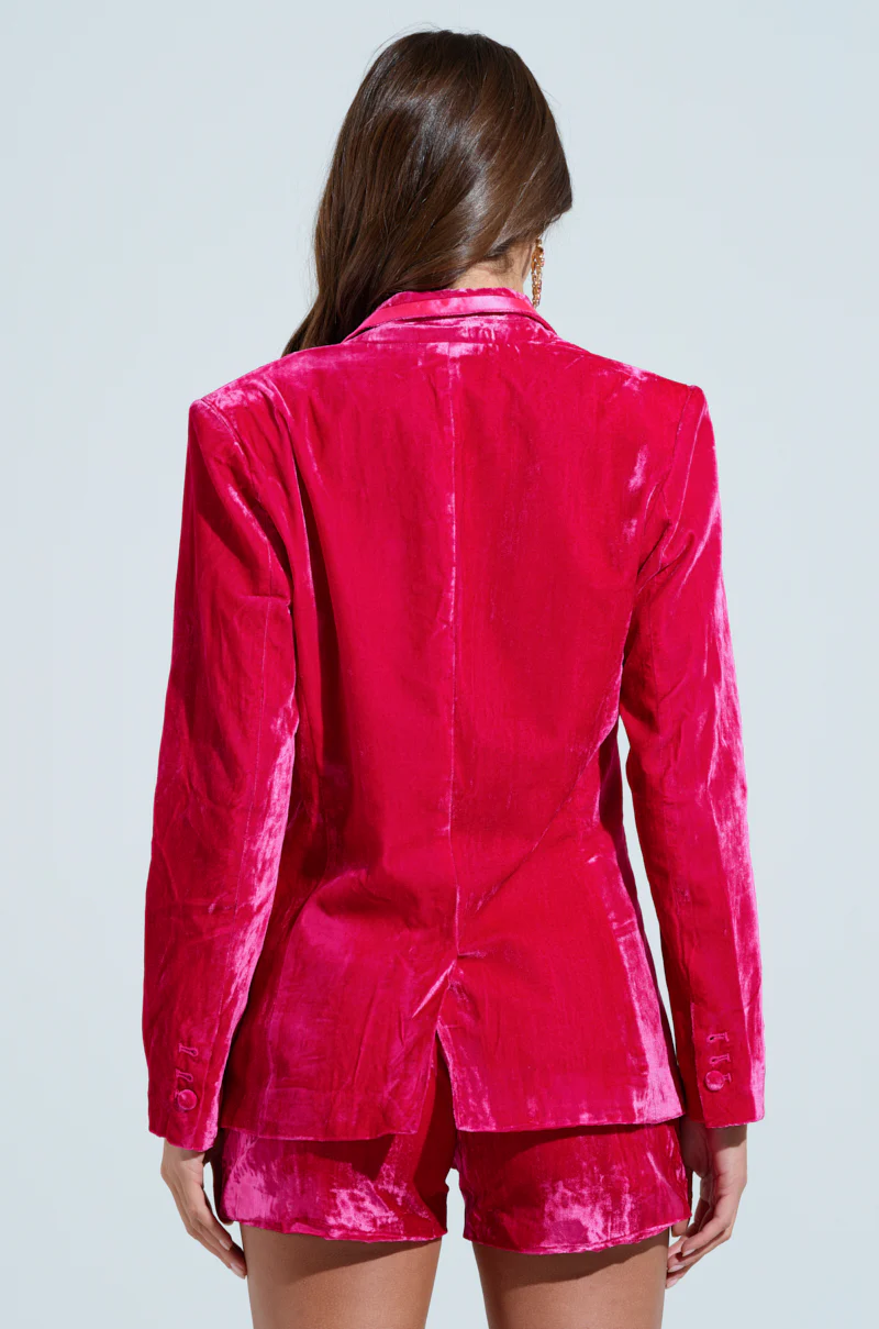 PRETTY IN PINK VELVET BLAZER - Image 5
