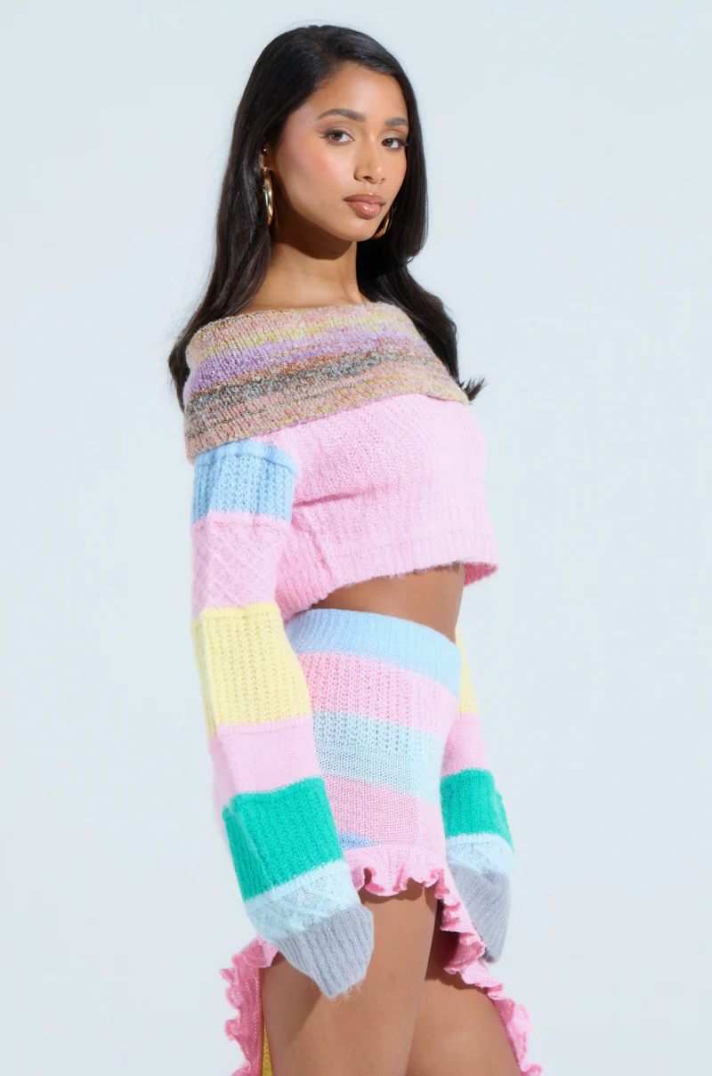 PRETTY LIKE ME OFF THE SHOULDER SWEATER - Image 3