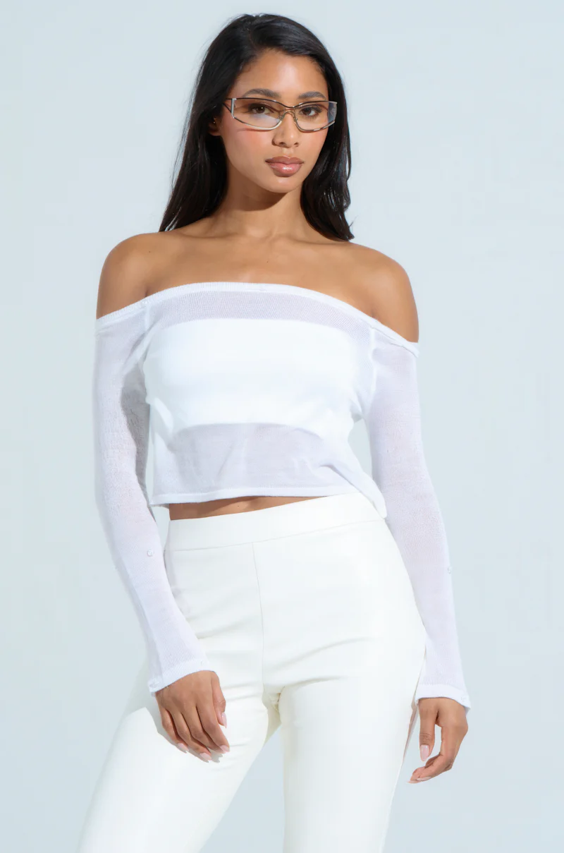PRETTY PLEASE FUR TRIM TOP - Image 2