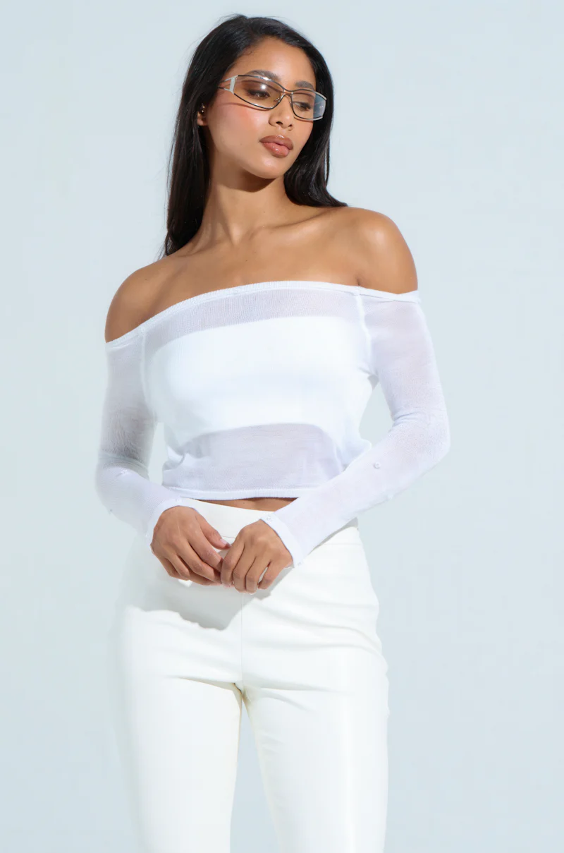 PRETTY PLEASE FUR TRIM TOP - Image 4