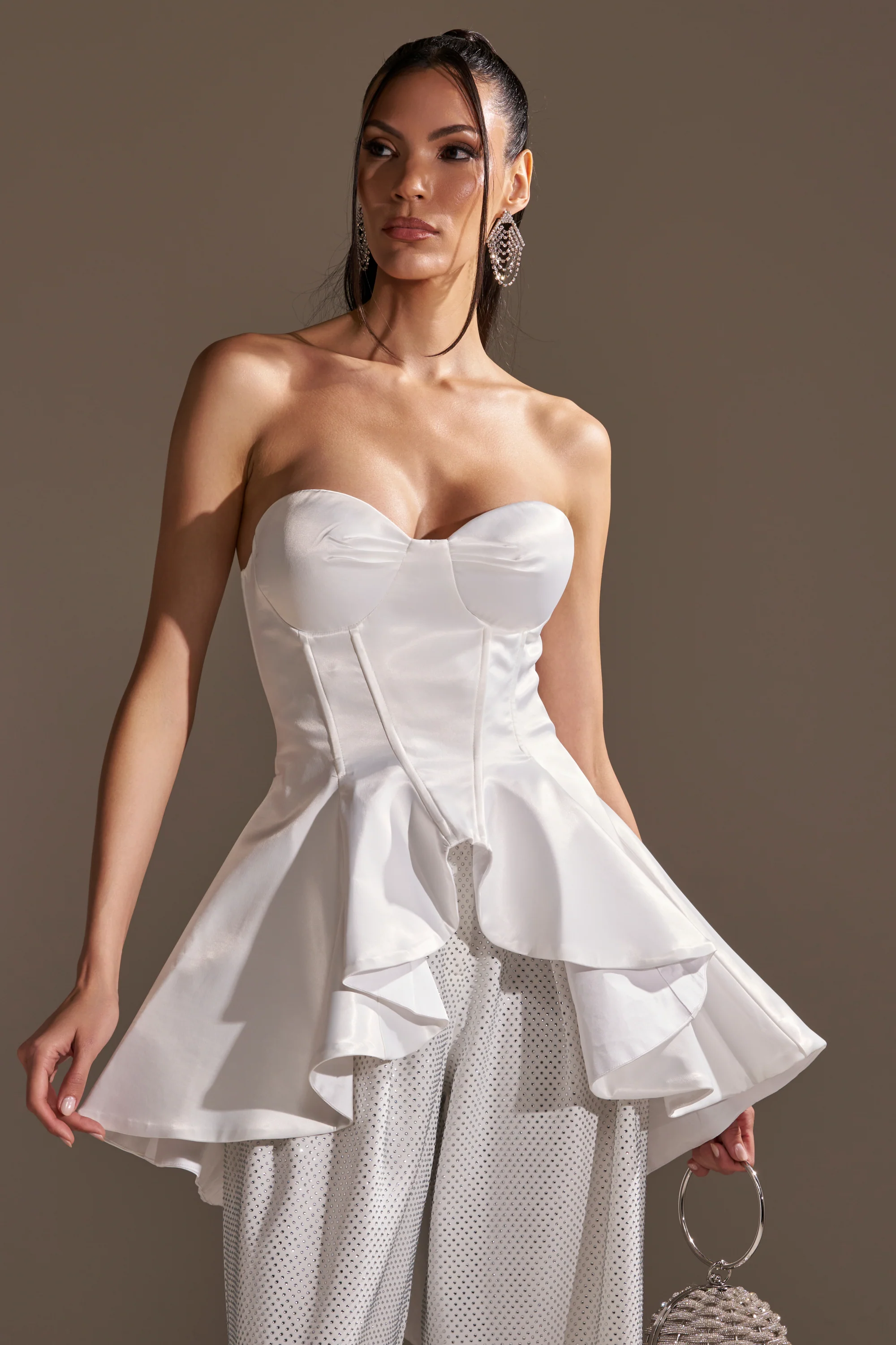 PRETTY PLEASE SATIN CORSET