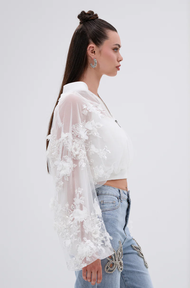 PRETTY THING EMBELLISHED BOMBER - Image 3