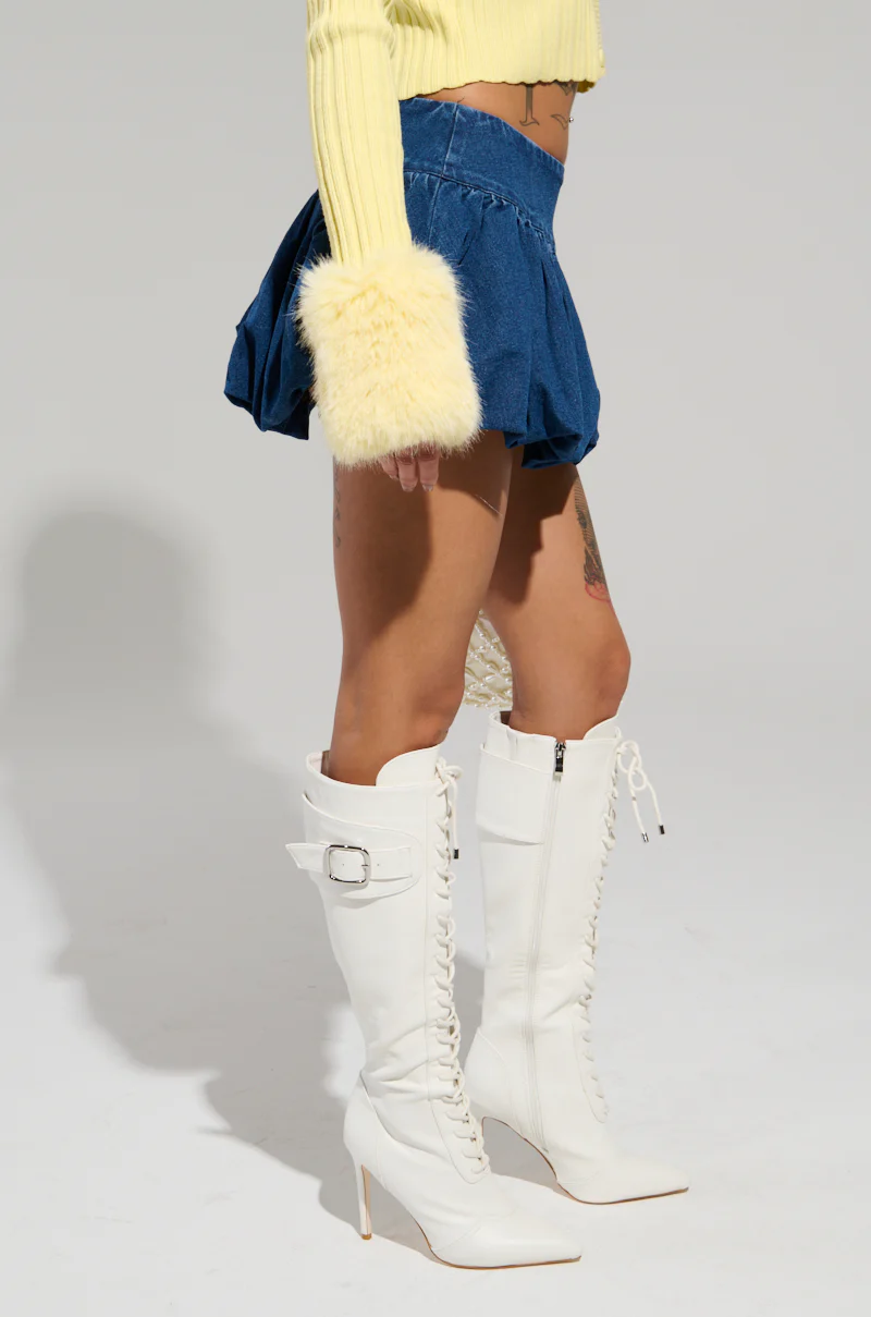 PRETTY WOMAN DENIM BUBBLE SKIRT - Image 3