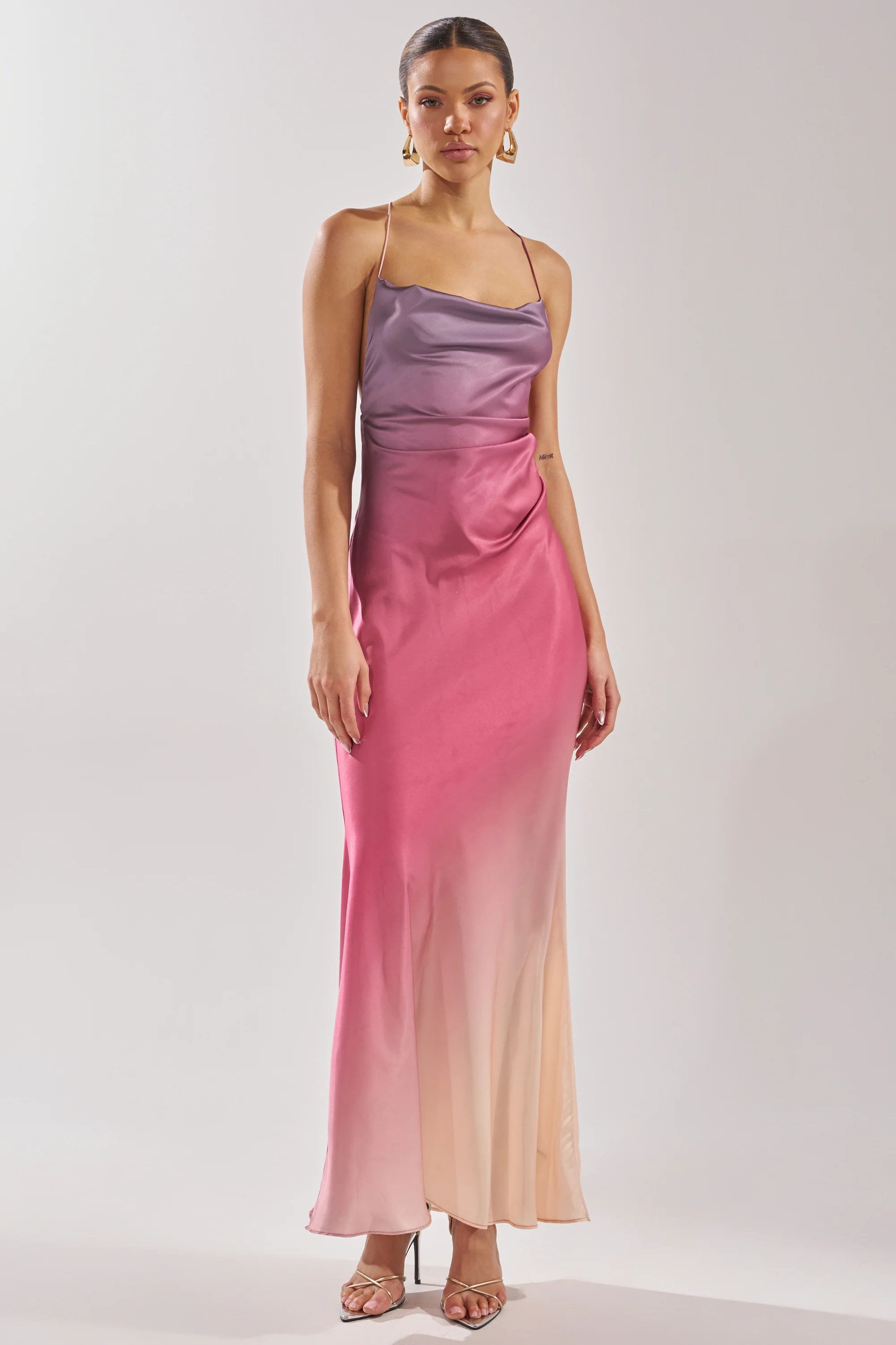 PRETTY WOMAN MAUVE MAXI DRESS - Image 2