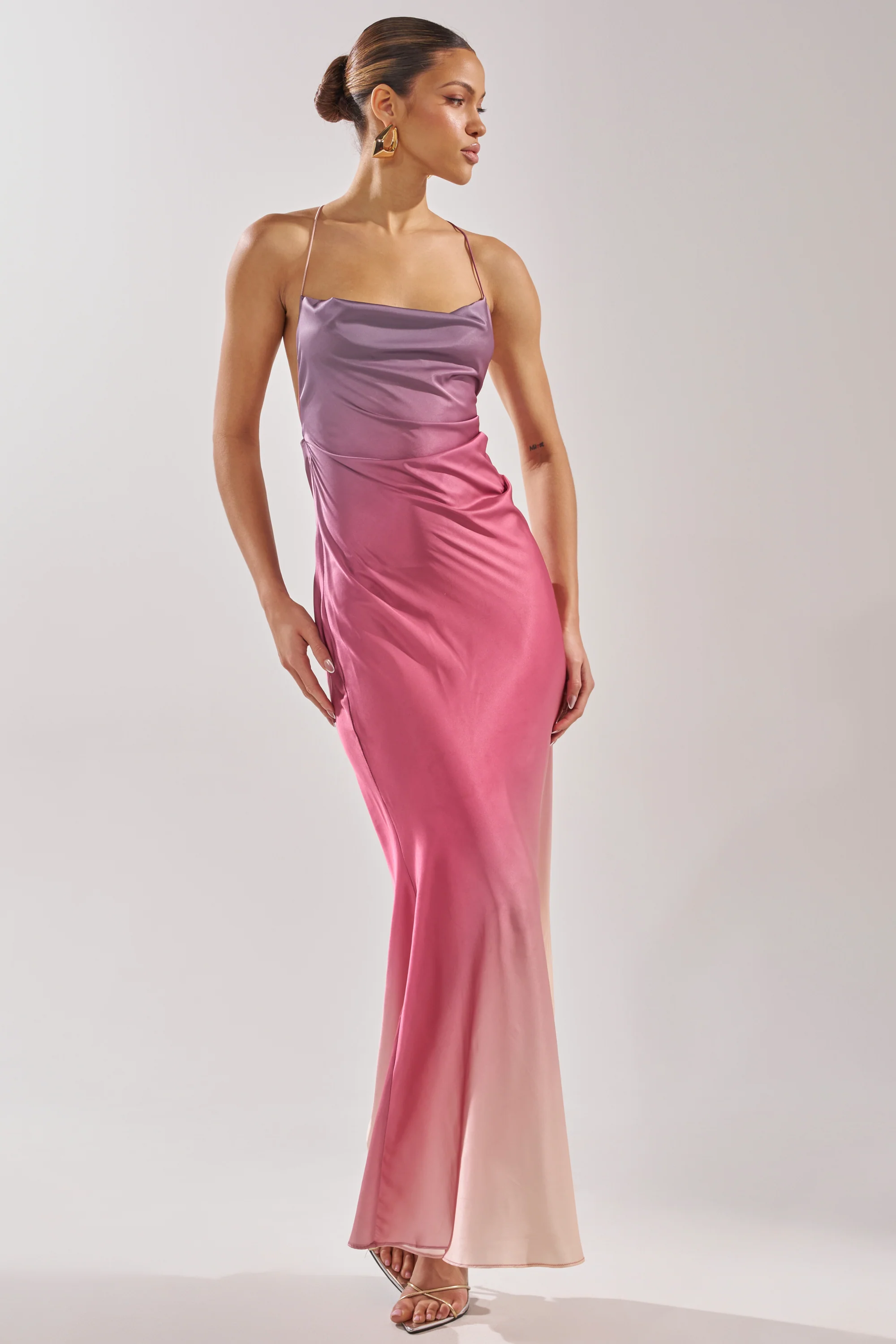 PRETTY WOMAN MAUVE MAXI DRESS - Image 3