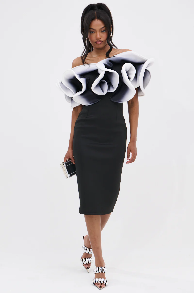 PRETTY WOMAN OMBRE MIDI DRESS