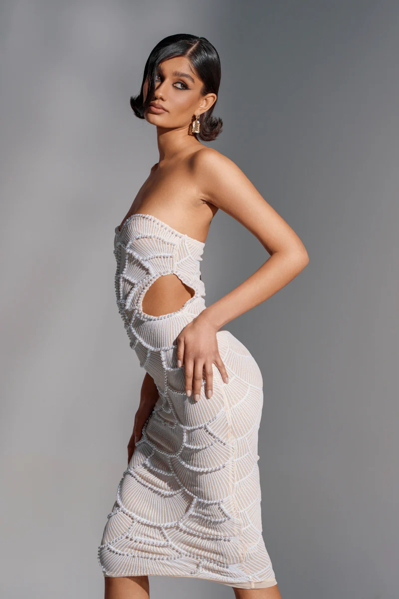 PRINCESS TREATMENT PEARL MIDI DRESS - Image 2